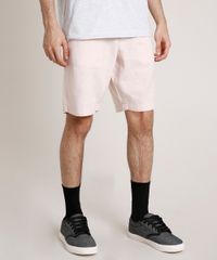 Bermuda-Masculina-Reta-com-Linho-e-Cordao-Rosa-Claro-9776013-Rosa_Claro_1