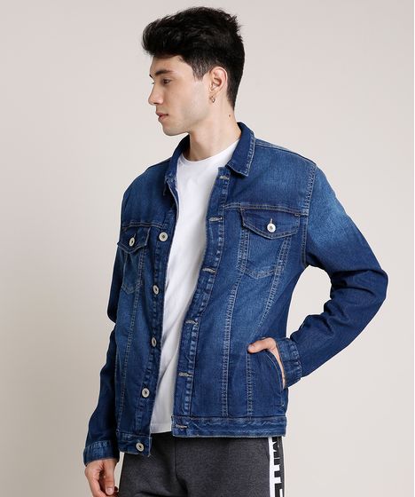 jaqueta jeans masculina tamanho especial