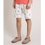 Bermuda-de-Sarja-Masculina-Reta-Estampada-de-Abacaxis-Bege-Claro-9755973-Bege_Claro_1