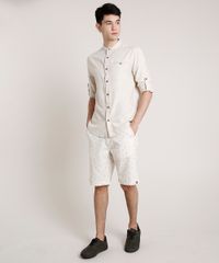 Bermuda-Masculina-Reta-Alfaiatada-Estampada-Mini-Print-de-Coqueiros-com-Linho-Bege-Claro-9769818-Bege_Claro_3