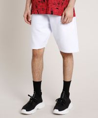 Bermuda-Masculina-Relaxed-em-Moletom-Branca-9772452-Branco_1