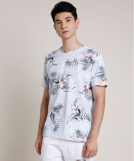 Camiseta-Masculina-Estampada-de-Flamingo-Manga-Curta-Gola-Careca-Azul-Claro-9756432-Azul_Claro_1