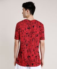 Camiseta-Masculina-Marvel-Estampada-de-Quadrinhos-Manga-Curta-Gola-Careca-Vermelha-9719805-Vermelho_2