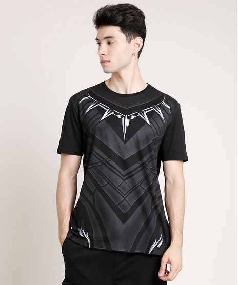 Camiseta-Masculina-Pantera-Negra-Manga-Curta-Gola-Careca-Preta-9719809-Preto_1