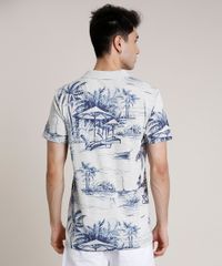 Polo-Masculina-Estampada-Tropical-em-Piquet-Manga-Curta-Cinza-Mescla-Claro-9737531-Cinza_Mescla_Claro_2