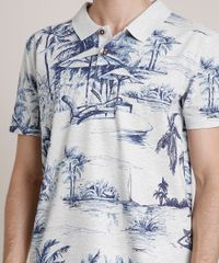 Polo-Masculina-Estampada-Tropical-em-Piquet-Manga-Curta-Cinza-Mescla-Claro-9737531-Cinza_Mescla_Claro_4