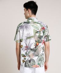 Camisa-Masculina-Tradicional-Estampada-de-Folhagem-Manga-Curta-Branca-9768645-Branco_2