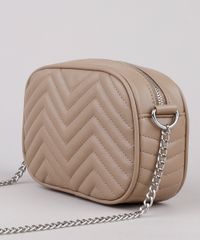 Bolsa-Feminina-Transversal-Pequena-Matelasse-com-Corrente-Bege-Escuro-9632387-Bege_Escuro_4