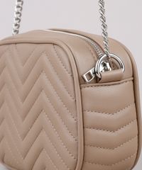 Bolsa-Feminina-Transversal-Pequena-Matelasse-com-Corrente-Bege-Escuro-9632387-Bege_Escuro_6