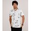 Polo-Masculina-Slim-Fit-em-Piquet-Estampada-Floral-Manga-Curta-Cinza-Mescla-Claro-9648174-Cinza_Mescla_Claro_1