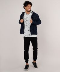 Polo-Masculina-Slim-Fit-em-Piquet-Estampada-Floral-Manga-Curta-Cinza-Mescla-Claro-9648174-Cinza_Mescla_Claro_3