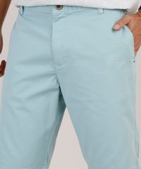 Bermuda-de-Sarja-Masculina-Slim-com-Bolsos-Verde-Agua-9831880-Verde_Agua_2