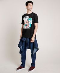 Camiseta-Masculina--Enjoy-the-Summer--Manga-Curta-Gola-Careca-Preta-9725625-Preto_3