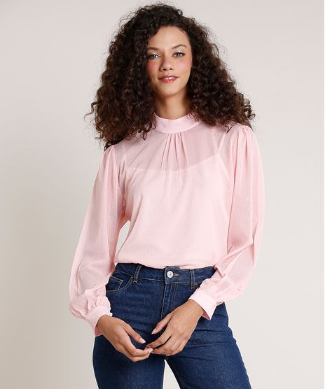 Blusa-Feminina-Mindset-com-Transparencia-e-Brilho-Manga-Longa-Decote-Redondo-Rosa-9683314-Rosa_1