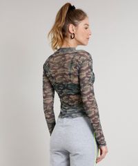 Blusa-Feminina-em-Tule-Estampada-Camuflada-Manga-Longa-Gola-Alta-Verde-Militar-9651165-Verde_Militar_2