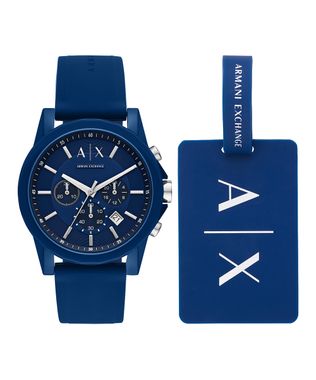 Kit-de-Relogio-Analogico-Armani-Exchange-Masculino---Tag-de-Mala---AX71078AN-Azul-9861826-Azul_1