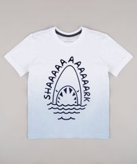 Camiseta-Infantil-com-Estampa-de-Tubarao-e-Degrade-Manga-Curta-Branca-9330360-Branco_1