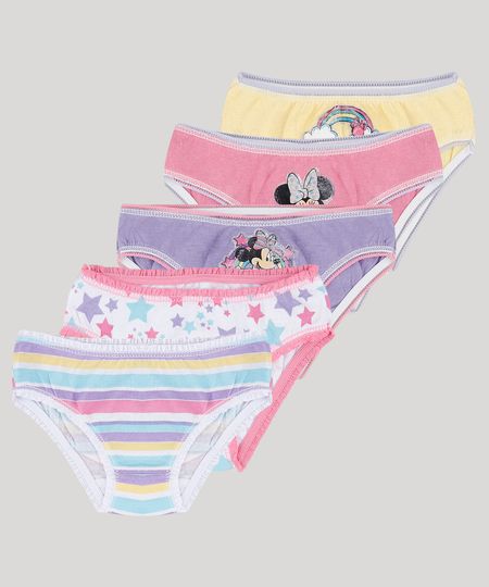 Kit-de-5-Calcinhas-Infantis-Minnie-Multicor-9382834-Multicor_1