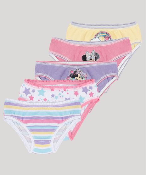 Kit-de-5-Calcinhas-Infantis-Minnie-Multicor-9382834-Multicor_1