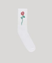 Meia-Masculina-Cano-Alto-com-Estampa-de-Rosa-Branca-9636364-Branco_1