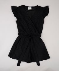 Macaquinho-Infantil-Transpassado-em-Renda-com-Faixa-para-Amarrar-Manga-Curta-Preto-9805836-Preto_1