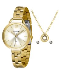 Kit-de-Relogio-Analogico-Lince-Feminino---Brinco---Colar---LRGH105L-KW62C2KX-Dourado-9849213-Dourado_1