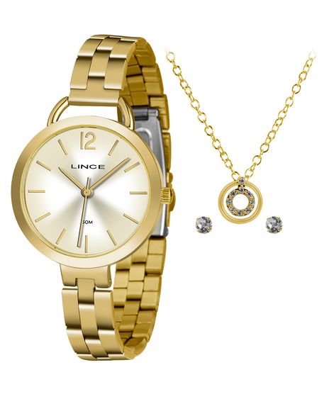 Kit-de-Relogio-Analogico-Lince-Feminino---Brinco---Colar---LRGH105L-KW62C2KX-Dourado-9849213-Dourado_1