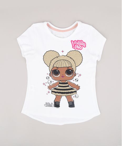 Blusa-Infantil-LOL-Surprise-com-Glitter-Manga-Curta-Off-White-9812249-Off_White_1