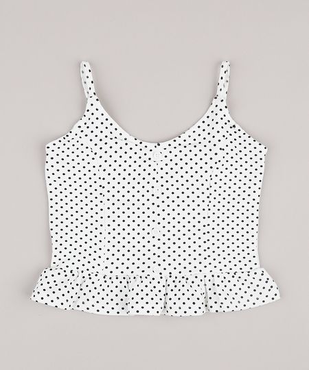 Top-Cropped-Infantil-Estampado-de-Poa-com-Babado-Alca-Fina-Branco-9805426-Branco_1