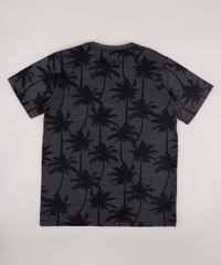 Camiseta-Infantil-Estampada-de-Coqueiros-com-Bolso-Manga-Curta--Cinza-Mescla-Escuro-9732784-Cinza_Mescla_Escuro_2