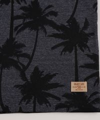 Camiseta-Infantil-Estampada-de-Coqueiros-com-Bolso-Manga-Curta--Cinza-Mescla-Escuro-9732784-Cinza_Mescla_Escuro_3