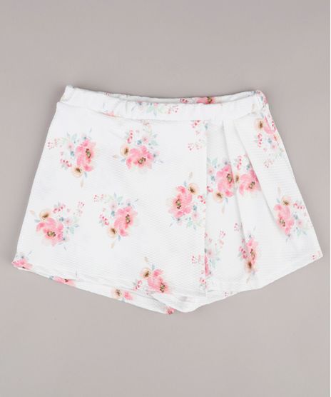 Short-Saia-Infantil-Estampado-Floral-com-Transpasse-Branco-9748613-Branco_1