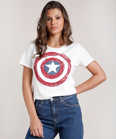 Blusa-Feminina-Capitao-America-Manga-Curta-Decote-Redondo-Off-White-9705929-Off_White_1