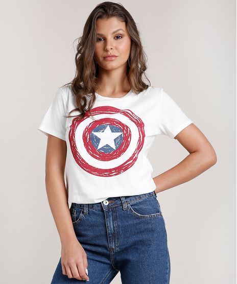 Blusa-Feminina-Capitao-America-Manga-Curta-Decote-Redondo-Off-White-9705929-Off_White_1