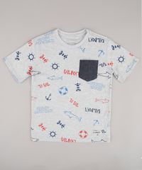 Camiseta-Infantil-Estampada-Maritima-com-Bolso-Manga-Curta-Cinza-Mescla-Claro-9732782-Cinza_Mescla_Claro_1