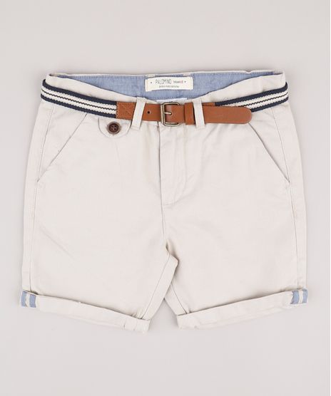 Bermuda-de-Sarja-Infantil-Alfaiatada-com-Cinto-Kaki-9663497-Kaki_1