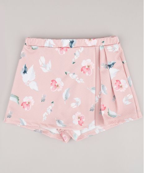 Short-Saia-Infantil-Estampado-Floral-com-Transpasse-Rose-9748614-Rose_1