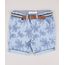 Bermuda-de-Sarja-Infantil-Alfaiatada-Estampada-de-Coqueiro-com-Cinto-Azul-Claro-9662829-Azul_Claro_1