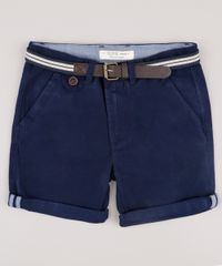 Bermuda-de-Sarja-Infantil-Alfaiatada-com-Cinto-Azul-Marinho-9662824-Azul_Marinho_1