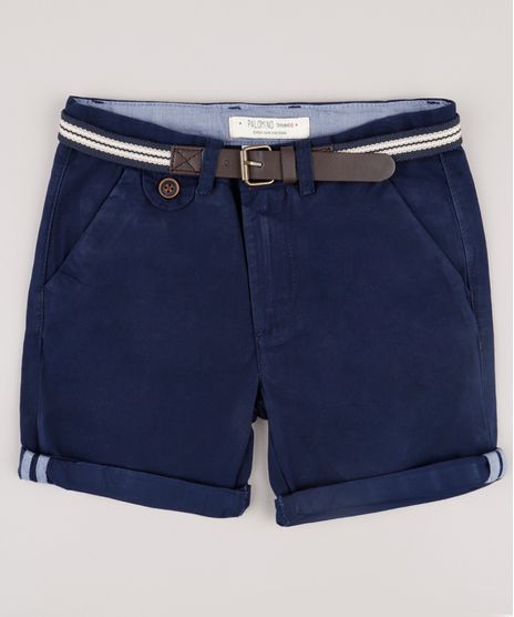 Bermuda-de-Sarja-Infantil-Alfaiatada-com-Cinto-Azul-Marinho-9662824-Azul_Marinho_1