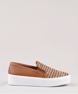 Tenis-Slip-On-Feminino-Via-Uno-Flatform-com-Recorte-em-Palha-Marrom-9828421-Marrom_1