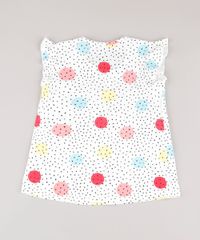Blusa-Infantil-Estampada-de-Poa-com-Babado-na-Manga---Elastico-de-Cabelo-Scrunchie-Off-White-9826457-Off_White_2