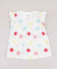 Blusa-Infantil-Estampada-de-Poa-com-Babado-na-Manga---Elastico-de-Cabelo-Scrunchie-Off-White-9826457-Off_White_3