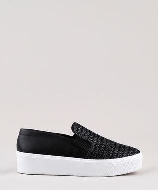 Tenis-Slip-On-Feminino-Via-Uno-Flatform-com-Recorte-em-Palha-Preto-9828422-Preto_1