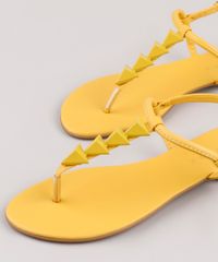Rasteira-Feminina-Oneself-com-Aviamentos-Geometricos--Mostarda-9802906-Mostarda_2