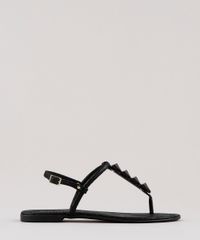 Rasteira-Feminina-Oneself-com-Aviamentos-Geometricos--Preta-9802904-Preto_1