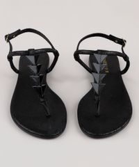 Rasteira-Feminina-Oneself-com-Aviamentos-Geometricos--Preta-9802904-Preto_4