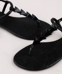 Rasteira-Feminina-Oneself-com-Aviamentos-Geometricos--Preta-9802904-Preto_5