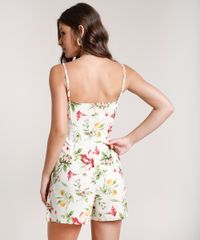 Macaquinho-Feminino-Estampado-Floral-com-Linho-e-Botoes-Alca-Fina-Bege-Claro-9741746-Bege_Claro_2