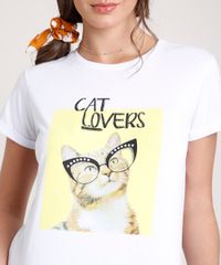 Blusa-Feminina--Cat-Lovers--Manga-Curta-Decote-Redondo-Branca-9778067-Branco_4